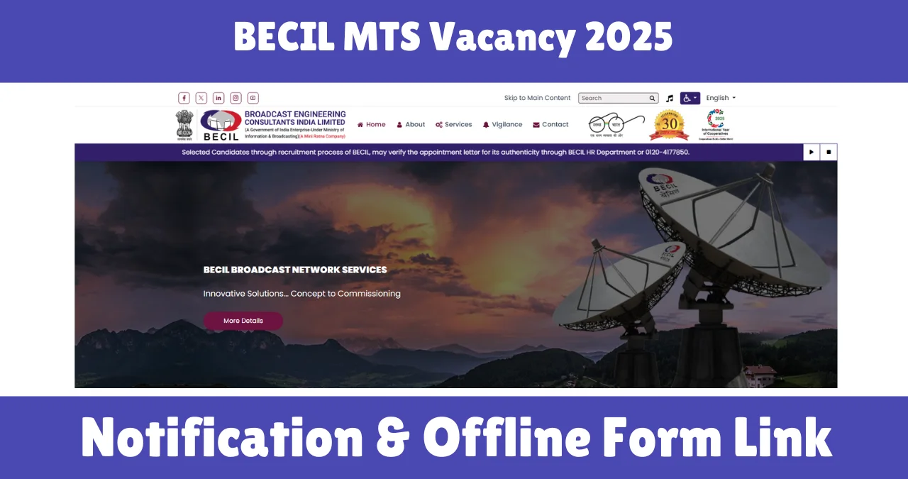 BECIL MTS Vacancy 2025