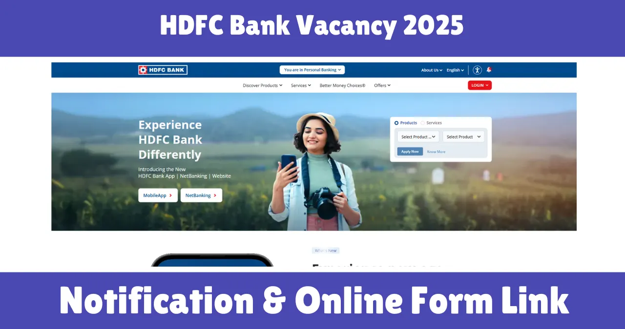 HDFC Bank Vacancy 2025