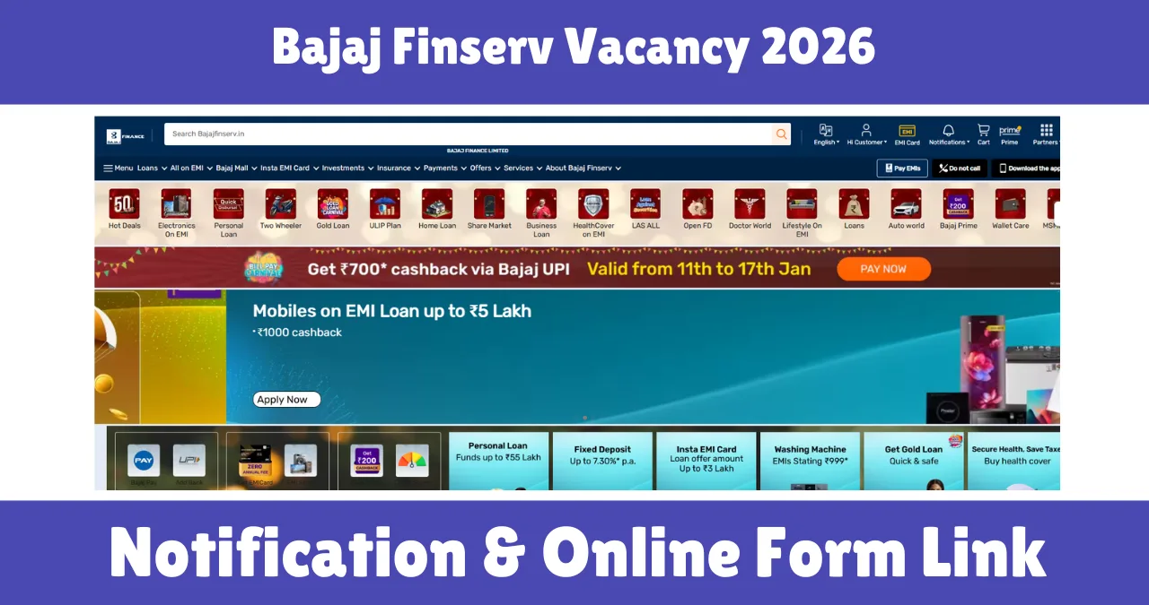 Bajaj Finserv Vacancy 2026