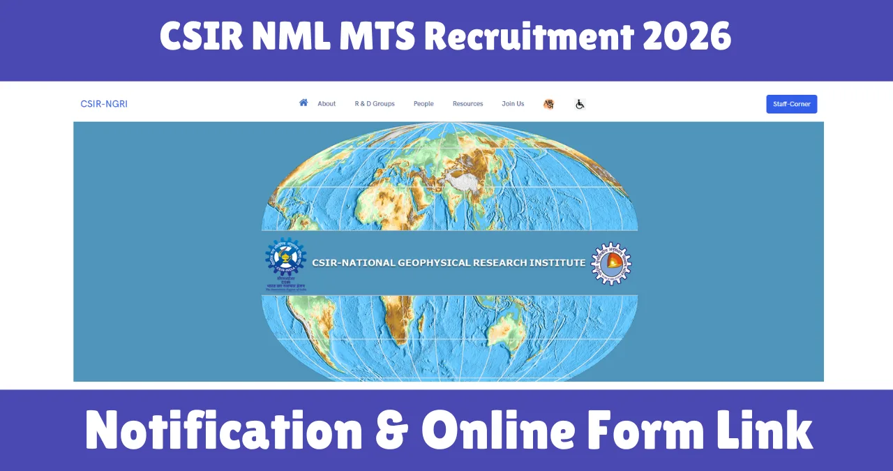 CSIR NML MTS Recruitment 2026