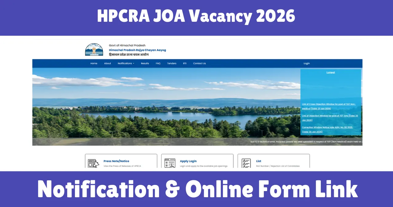 HPCRA JOA Vacancy 2026