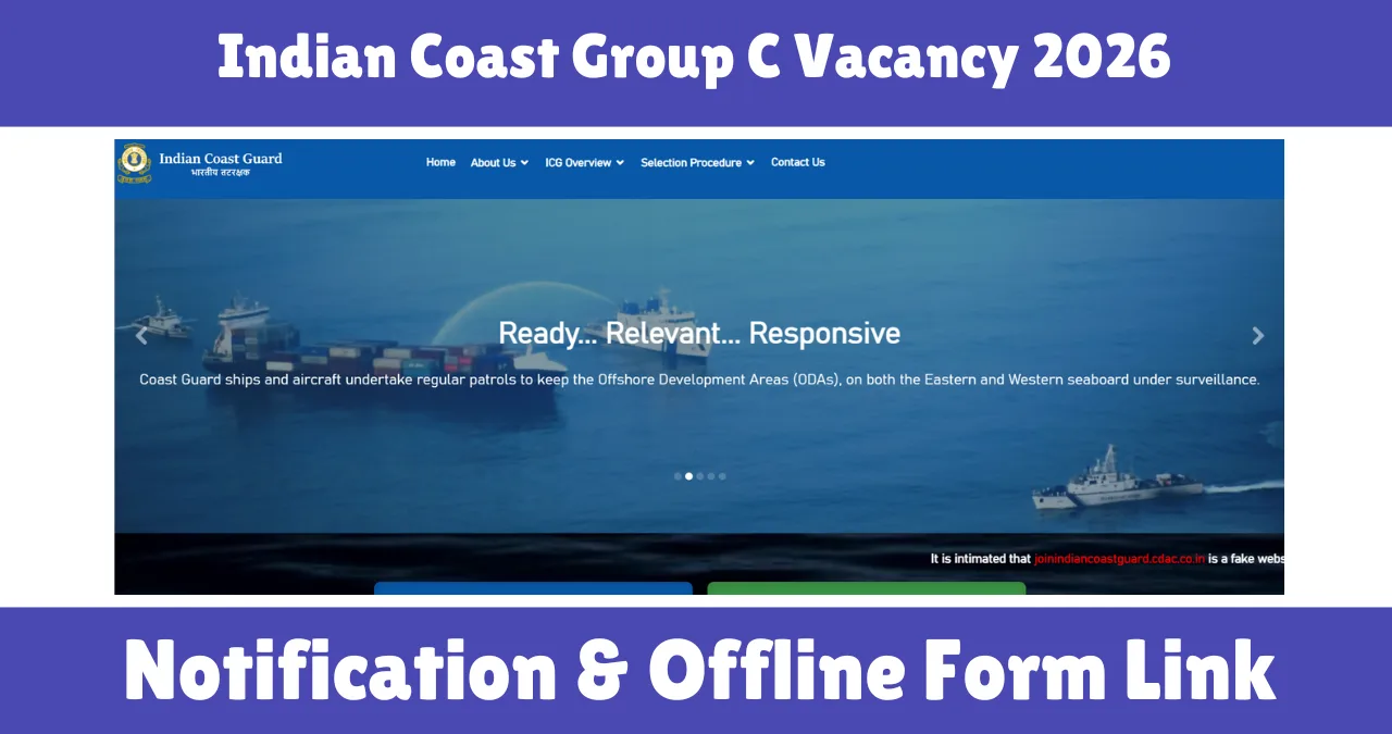 Indian Coast Group C Vacancy 2026