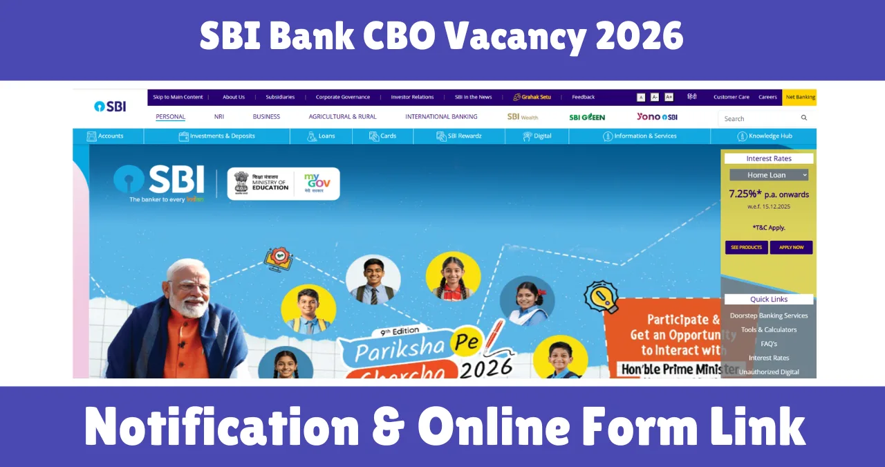 SBI Bank CBO Vacancy 2026