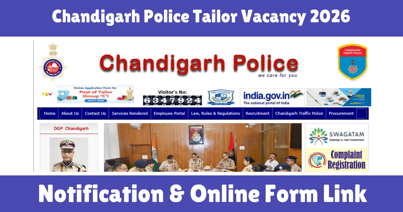 Chandigarh Police Tailor Vacancy 2026