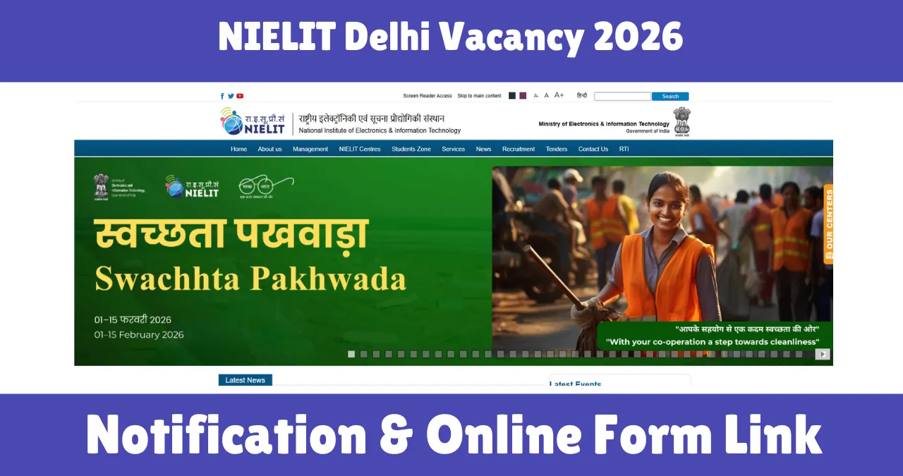 NIELIT Delhi Vacancy 2026