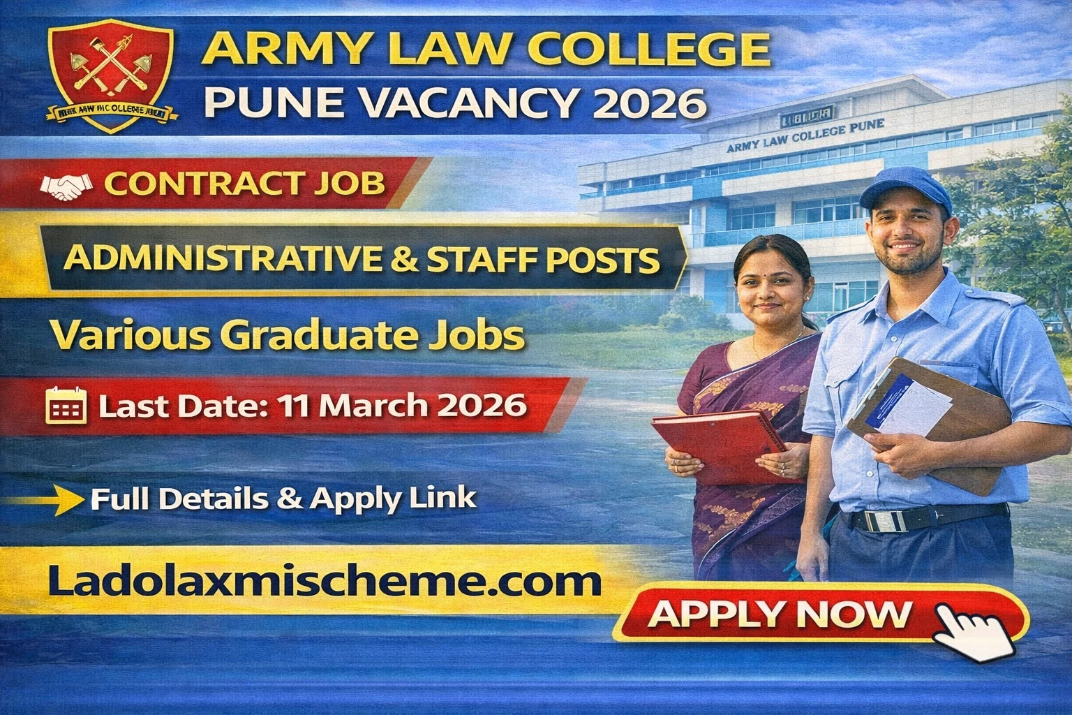 Army Law College Pune Vacancy 2026