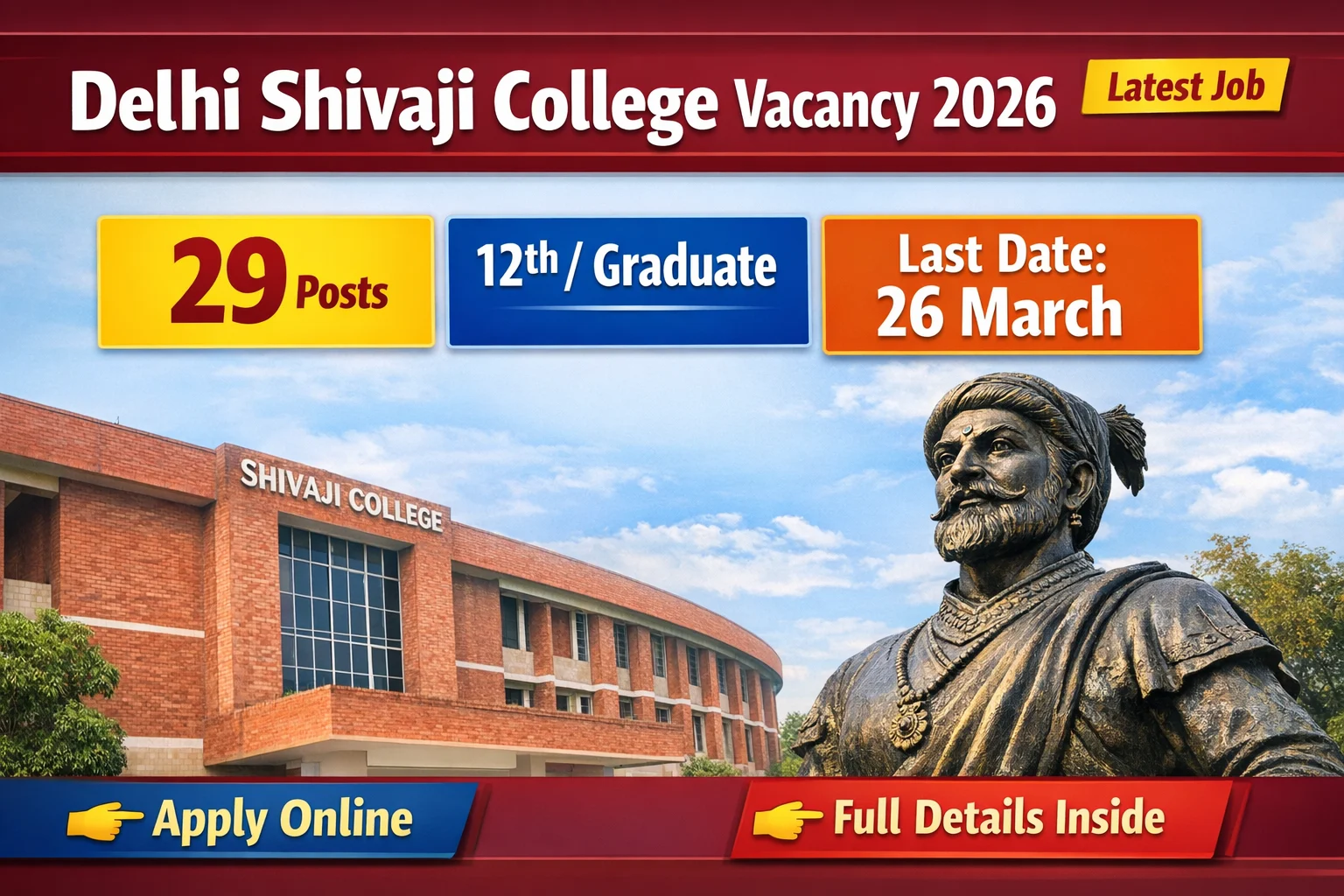 Delhi Shivaji College Vacancy 2026