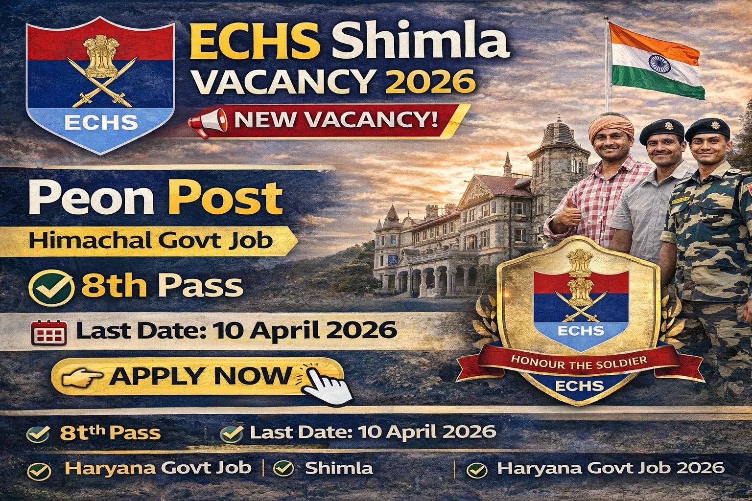 ECHS Shimla Vacancy 2026