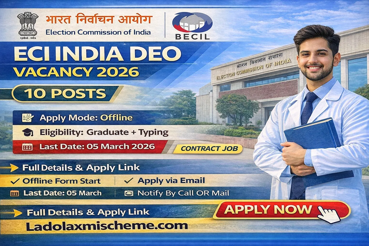 ECI India DEO Vacancy 2026