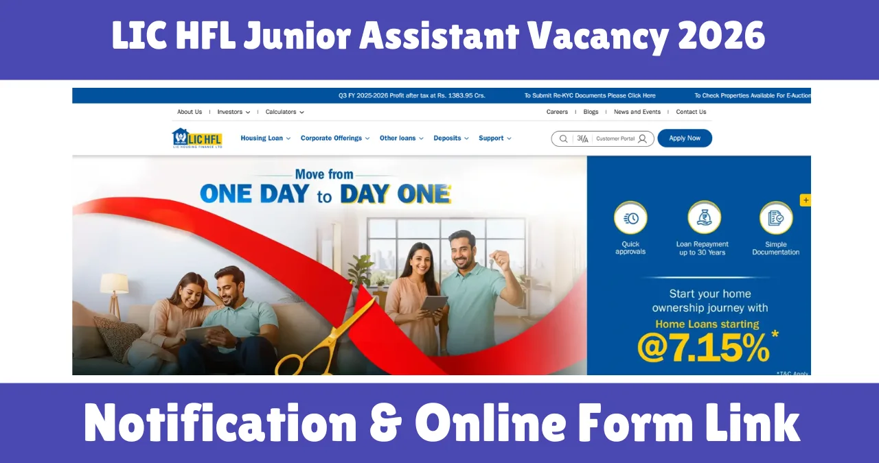 LIC HFL Junior Assistant Vacancy 2026
