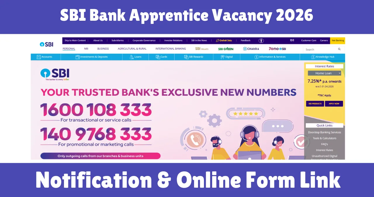 SBI Bank Apprentice Vacancy 2026