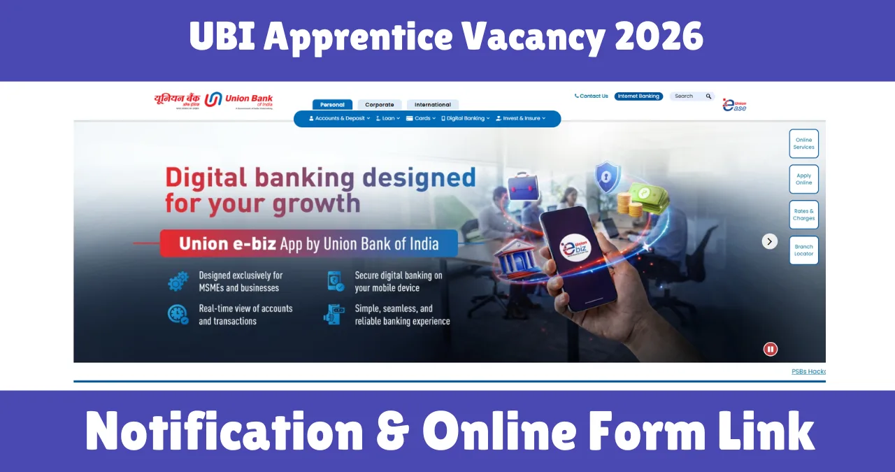 UBI Apprentice Vacancy 2026