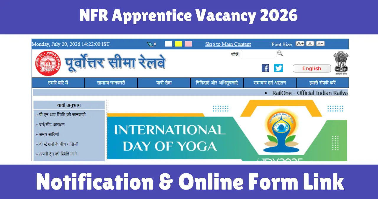 NFR Apprentice Vacancy 2026
